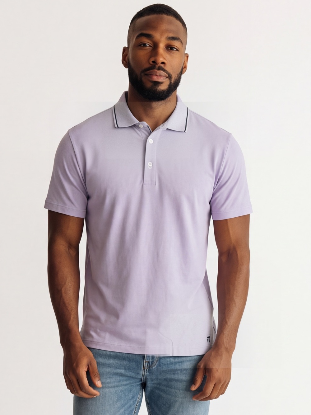 Purple Polo Shirt with Classic Collar and Relaxed Fit